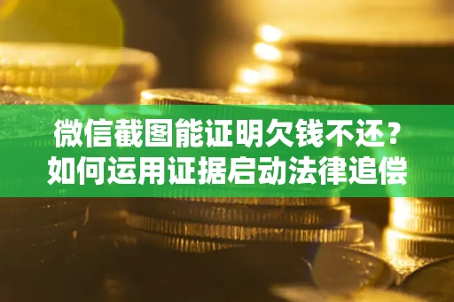 武汉微信截图能证明欠钱不还？如何运用证据启动法律追偿程序？