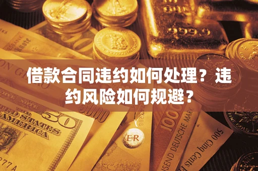 武汉借款合同违约如何处理？违约风险如何规避？
