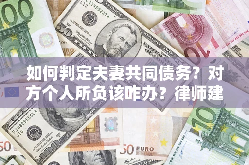 武汉如何判定夫妻共同债务？对方个人所负该咋办？律师建议